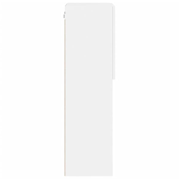 tv-bord med LED-lys 40,5x30x102 cm hvid