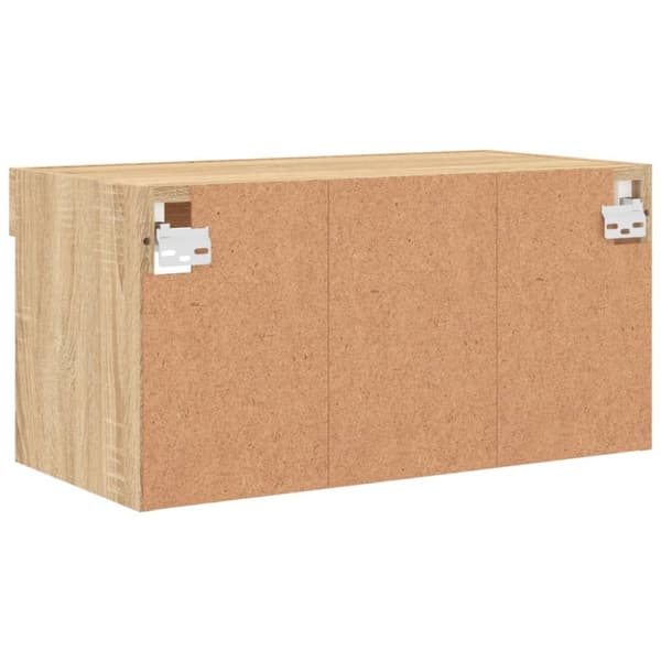 TV-bänk med LED-belysning sonoma-ek 60x30x30 cm