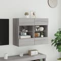 Miniatyrbild 5 av 10: Väggmonterad tv-bänk LED grå sonoma 78,5x30x60,5 cm