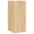 Miniatyrbillede 7 af 10: væghængte tv-borde 2 stk. med LED-lys 30,5x35x70 cm sonoma-eg