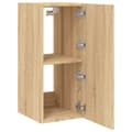 Miniatyrbillede 8 af 10: væghængte tv-borde 2 stk. med LED-lys 30,5x35x70 cm sonoma-eg