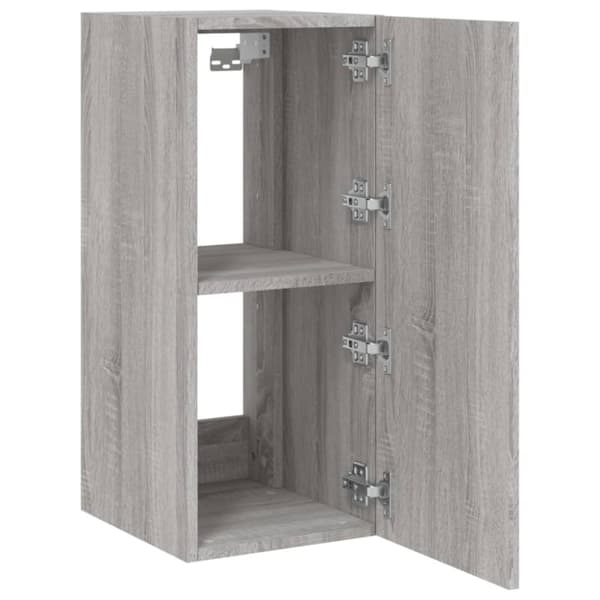 Väggmonterad tv-bänk LED grå sonoma 30,5x35x70 cm