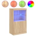 Pikkukuva 2 / 10: Senkki LED-valoilla Sonoma-tammi 60,5x37x100 cm