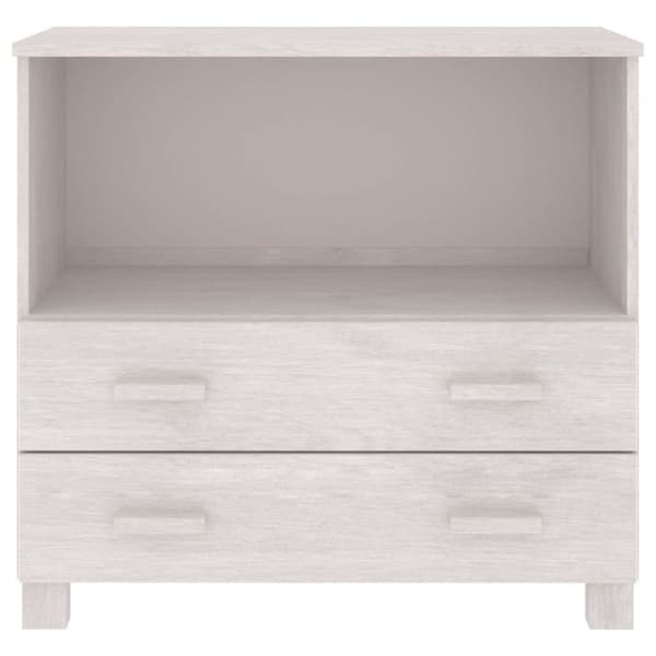 skænk HAMAR 85x35x80 cm massivt fyrretræ hvid