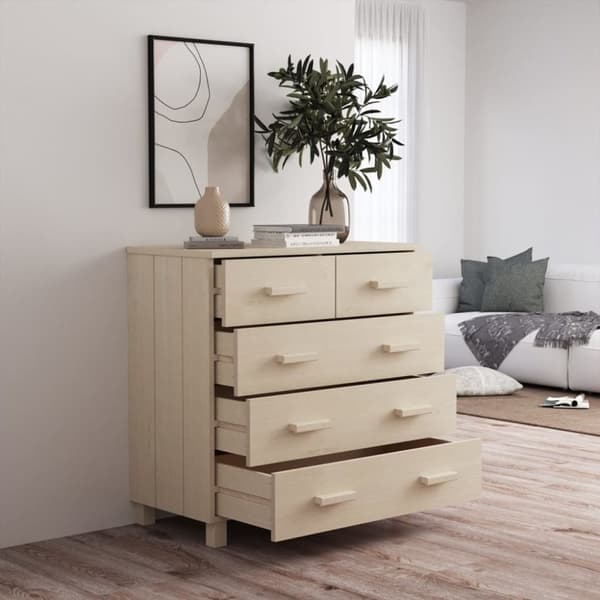 skænk HAMAR 79x40x80 cm fyrretræ honningbrun
