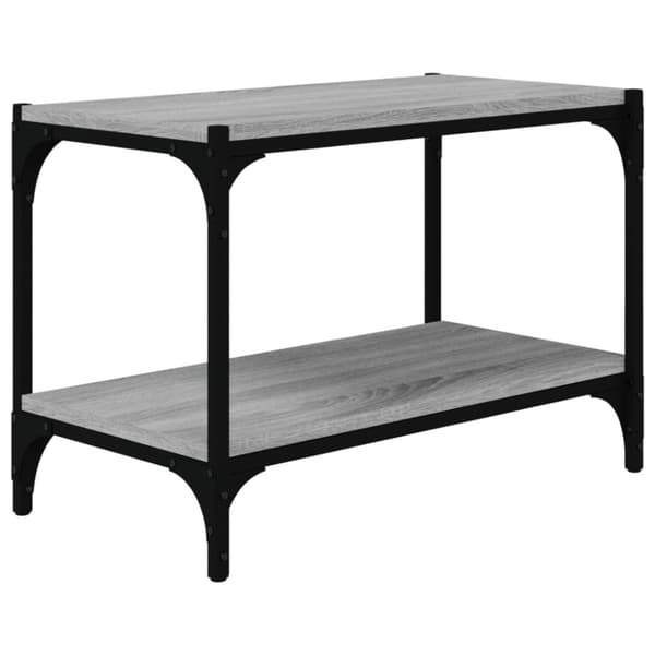 Tv-bänk grå sonoma 60x33x41 cm konstruerat trä och stål