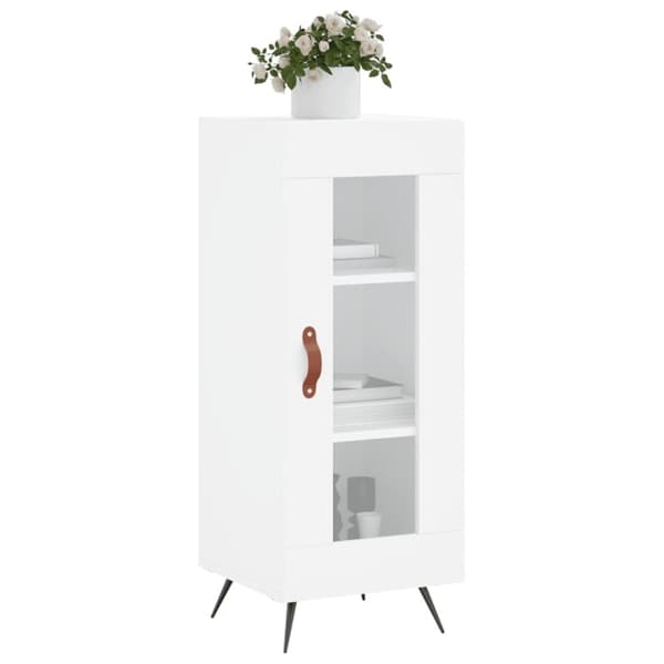 skænk 34,5x34x90 cm konstrueret træ hvid