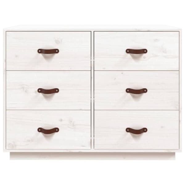 skænk 100x40x75 cm massivt fyrretræ hvid