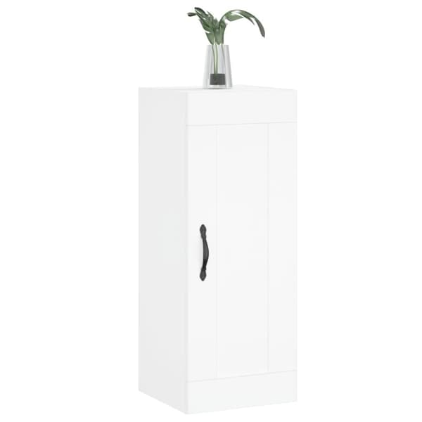 Väggskåp vit 34,5x34x90 cm konstruerat trä