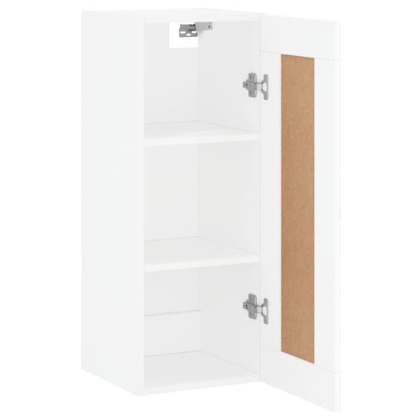 Väggskåp vit 34,5x34x90 cm konstruerat trä