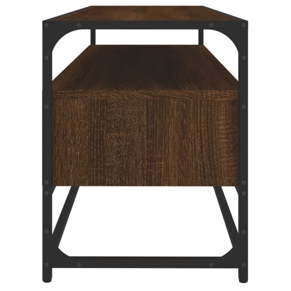 Tv-bänk brun ek 100x35x45 cm konstruerat trä