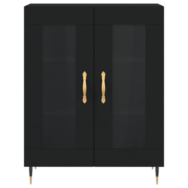 skænk 69,5x34x90 cm konstrueret træ sort