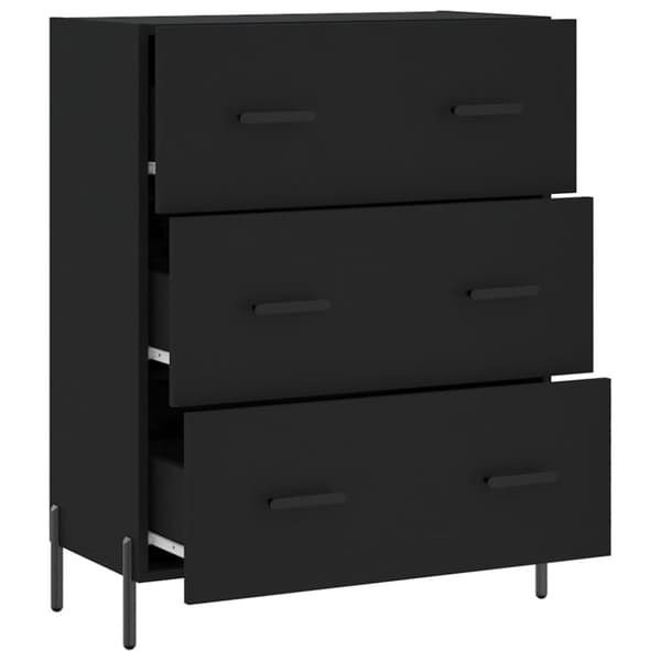 skænk 69,5x34x90 cm konstrueret træ sort