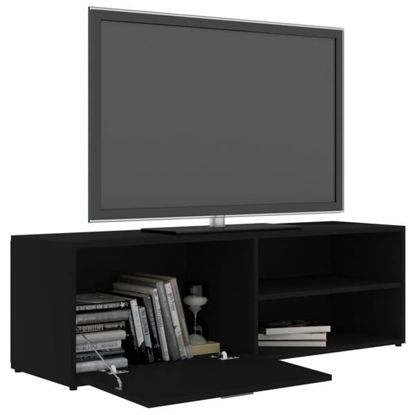 TV-bänk svart 120x34x37 cm konstruerat trä