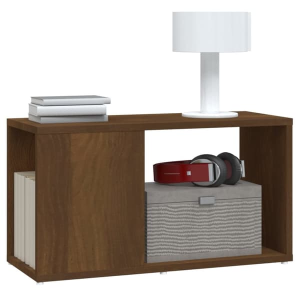 Tv-bänk brun ek 60x24x32cm konstruerat trä