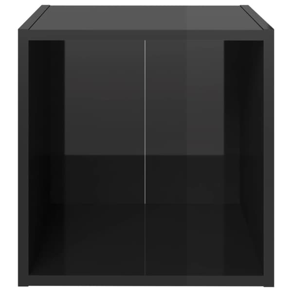 TV-bänk 4 st svart högglans 37x35x37 cm konstruerat trä