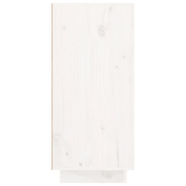 skænk 111x34x75 cm massivt fyrretræ hvid