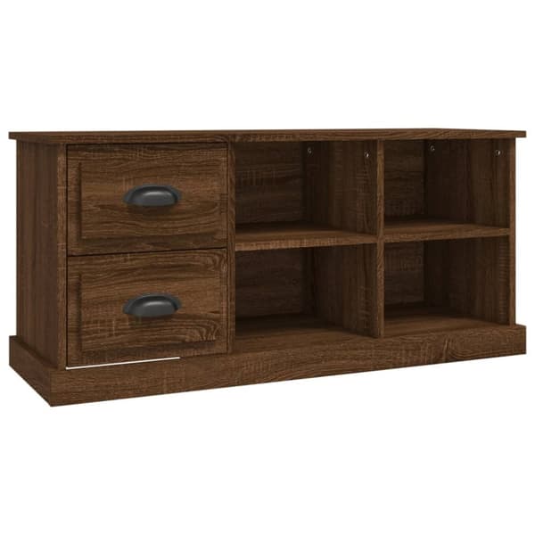 tv-bord 102x35,5x47,5 cm konstrueret træ brun egetræsfarve