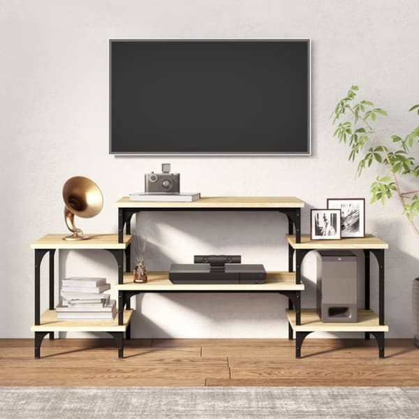 TV-bänk sonoma-ek 117x35x52 cm konstruerat trä