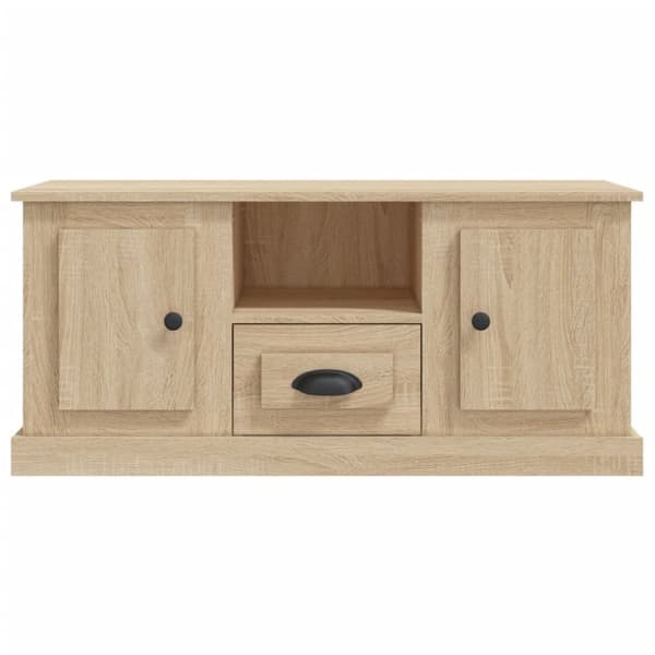 tv-bord 100x35,5x45 cm konstrueret træ sonoma-eg