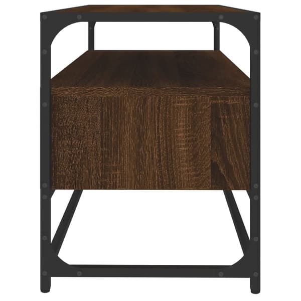 tv-bord 80x35x45 cm konstrueret træ brun egetræsfarve