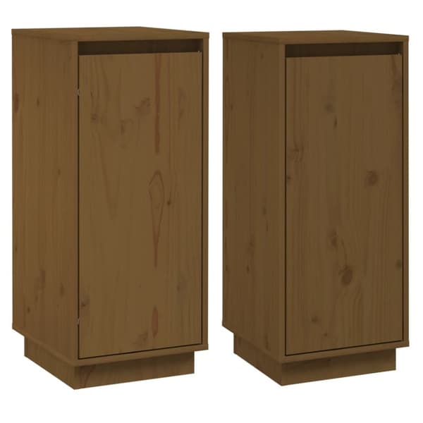 Senkit 2 kpl hunajanruskea 31,5x34x75 cm täysi mänty