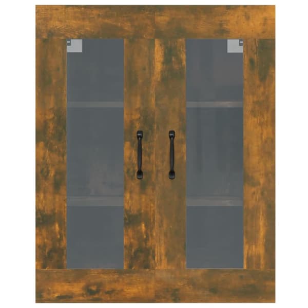vægskab 69,5x34x90 cm røget egetræsfarve