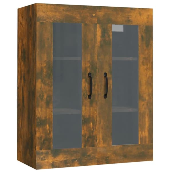 vægskab 69,5x34x90 cm røget egetræsfarve