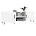 Miniatyrbild 3 av 10: Tv-bänk vit högglans 150x30x50 cm konstruerat trä