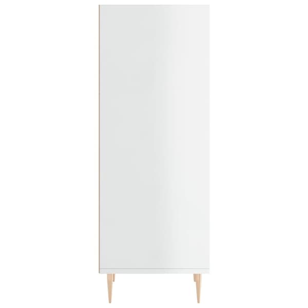 Skåp vit högglans 34,5x32,5x90 cm konstruerat trä