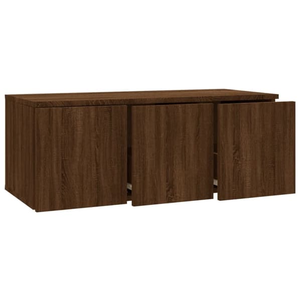 Tv-bänk brun ek 80x34x30 cm konstruerat trä