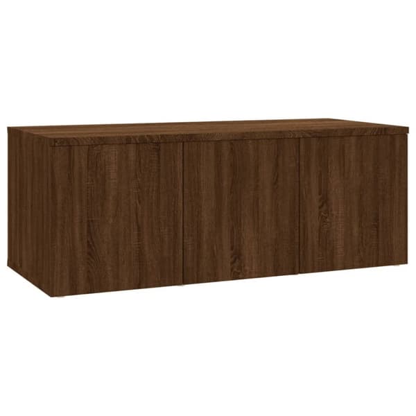 Tv-bänk brun ek 80x34x30 cm konstruerat trä