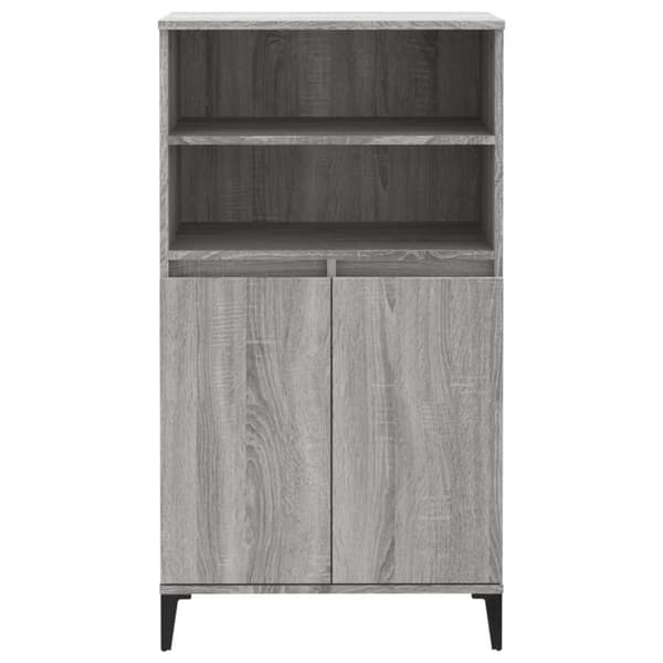 skab 60x36x110 cm konstrueret træ Grå sonoma-eg