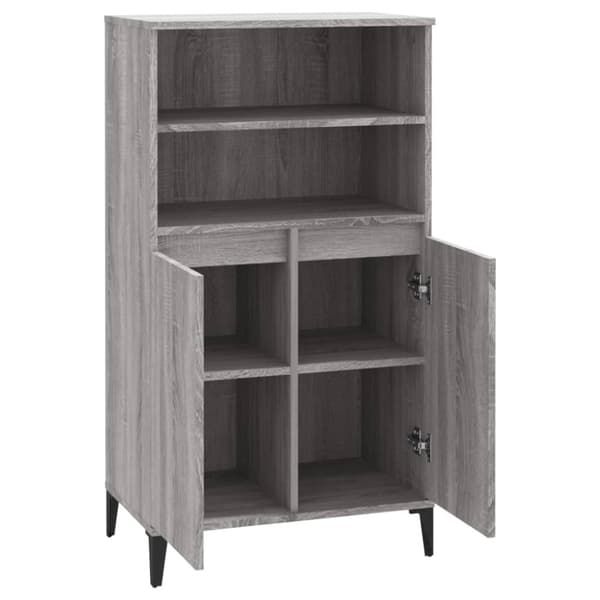 skab 60x36x110 cm konstrueret træ Grå sonoma-eg