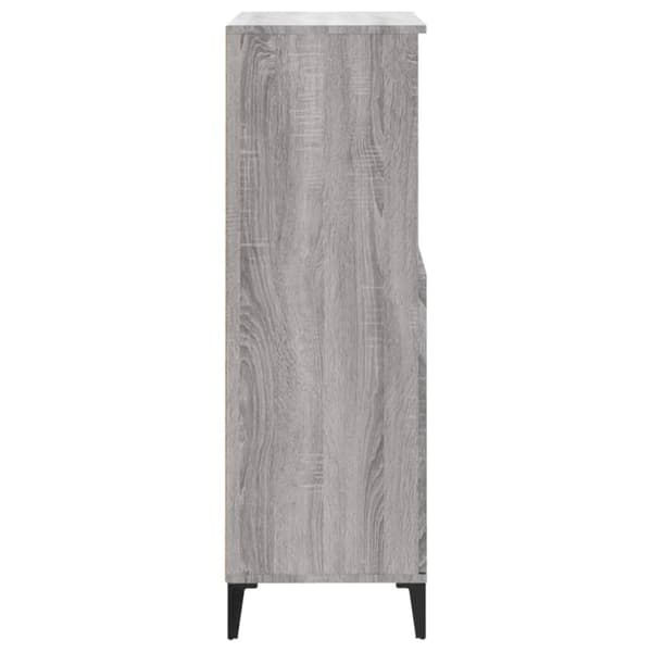 skab 60x36x110 cm konstrueret træ Grå sonoma-eg