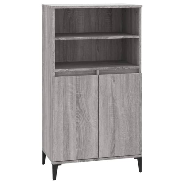 skab 60x36x110 cm konstrueret træ Grå sonoma-eg