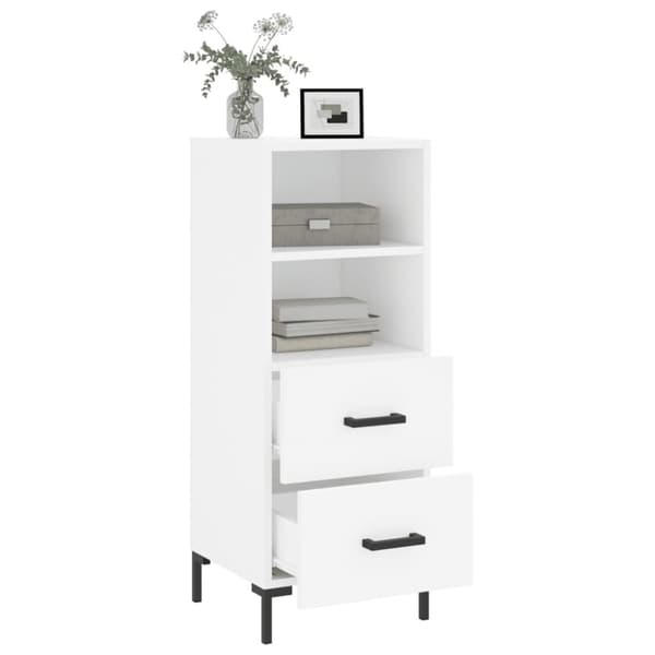 Skänk vit 34,5x34x90 cm konstruerat trä