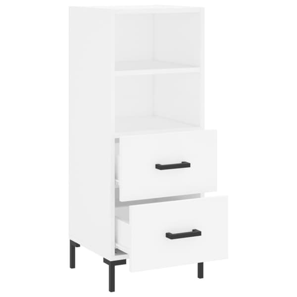 Skänk vit 34,5x34x90 cm konstruerat trä