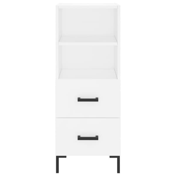Skänk vit 34,5x34x90 cm konstruerat trä