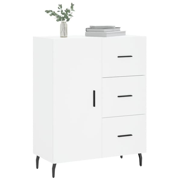 skænk 69,5x34x90 cm konstrueret træ hvid