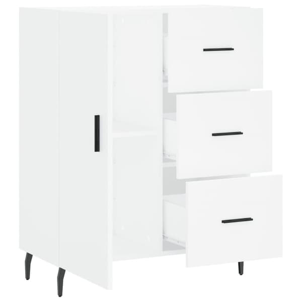 skænk 69,5x34x90 cm konstrueret træ hvid