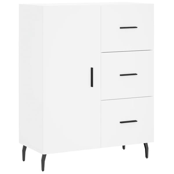 skænk 69,5x34x90 cm konstrueret træ hvid