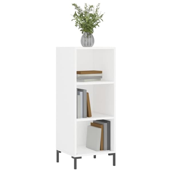 skænk 34,5x32,5x90 cm konstrueret træ hvid