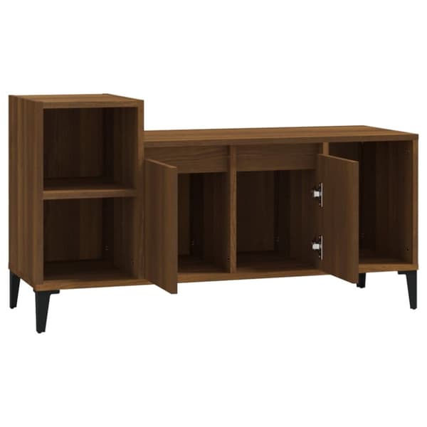 TV-taso ruskea tammi 100x35x55 cm tekninen puu