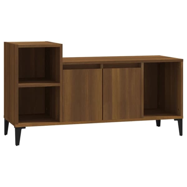 TV-taso ruskea tammi 100x35x55 cm tekninen puu
