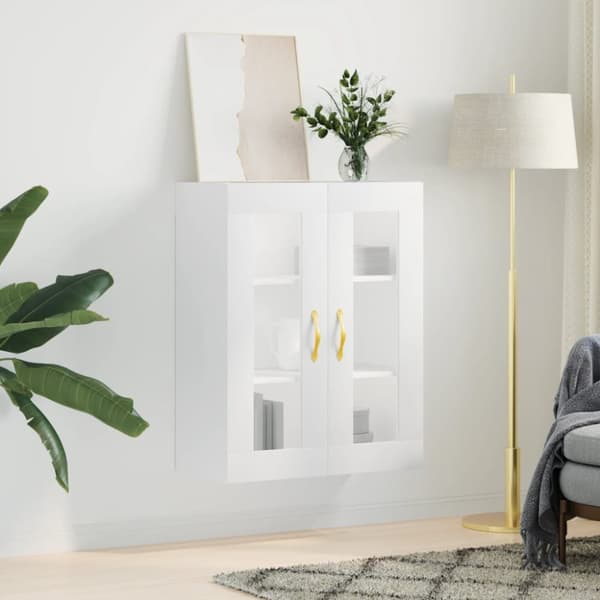 væghængt skab 69,5x34x90 cm hvid