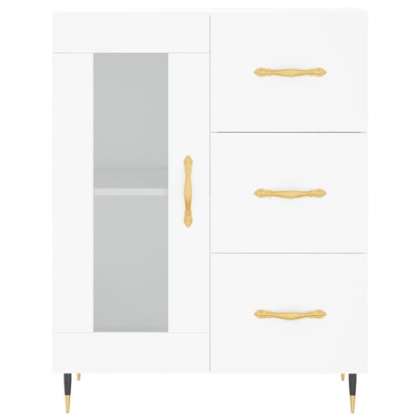 skænk 69,5x34x90 cm konstrueret træ hvid