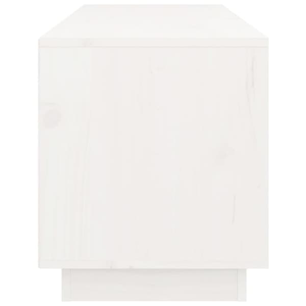 tv-bord 105x34x40 cm massivt fyrretræ hvid