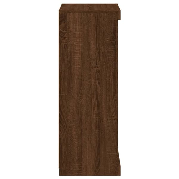 Senkki LED-valoilla ruskea tammi 41x37x100 cm