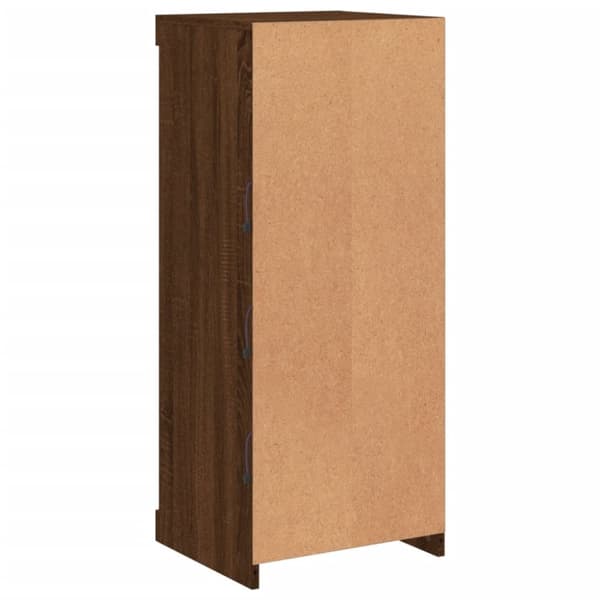 Senkki LED-valoilla ruskea tammi 41x37x100 cm